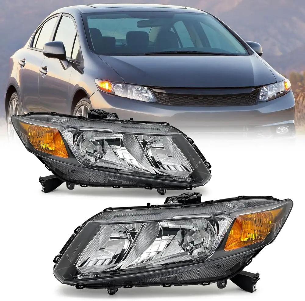 TopAutoGear Headlight Assembly 2012-2015 Honda Civic 4Dr Sedan/ 2012-2013 Honda Civic 2Dr Coupe