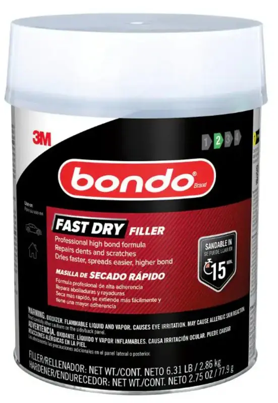 Bondo FD-GAL-ES Quick Dry Filler, Solid, Red, 6.31 lb