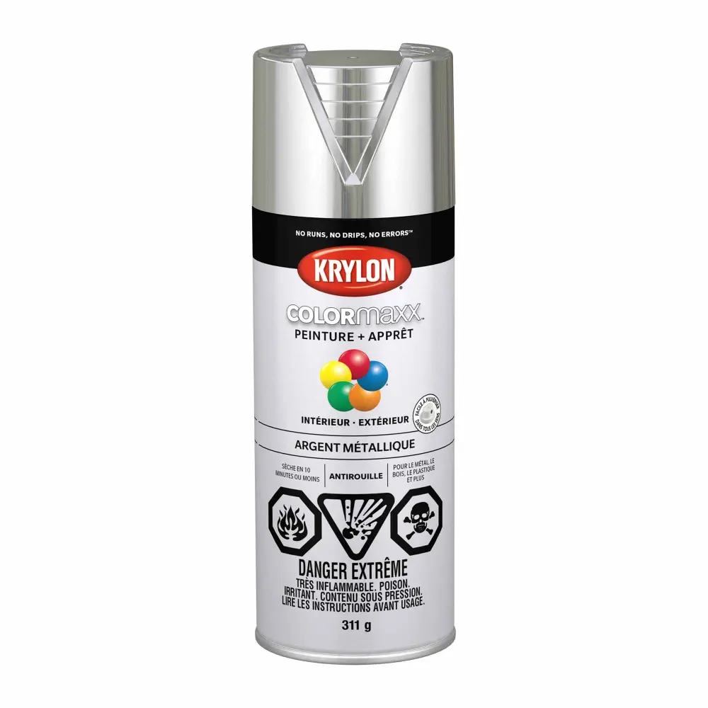 Krylon COLORMAXX Metallic Paint Quicksilver, 311 g