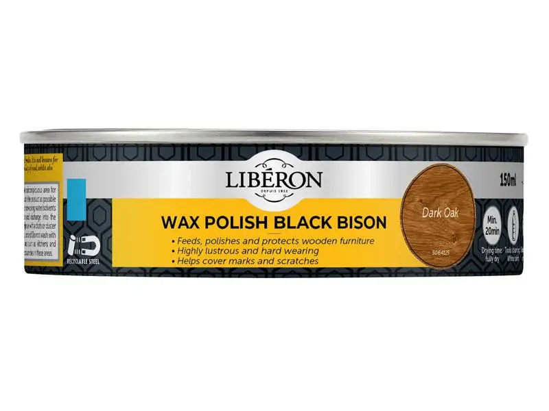 Liberon Black Bison Wax Paste Deep Oak 150ml