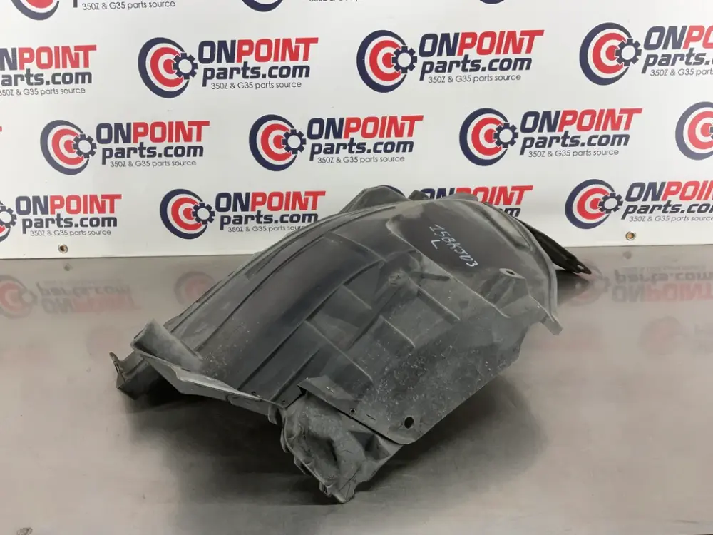 09-20 Nissan 370Z Driver Fender Liner Splash Guard 638431EA0A OEM 15BKJD3