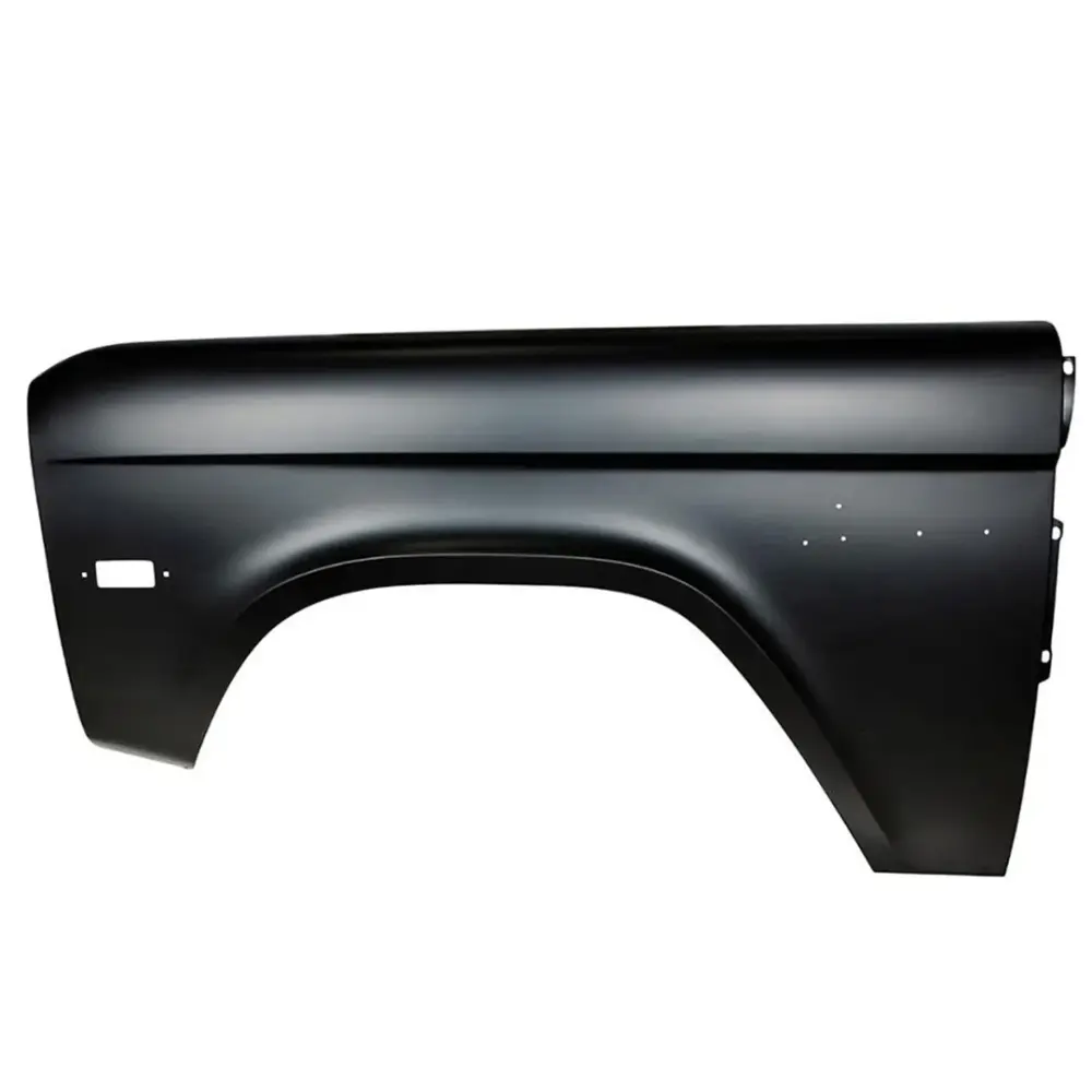 Driver Front Fender Emblem Holes and Marker Airy Cut Out, 1970-77 Ford Bronco