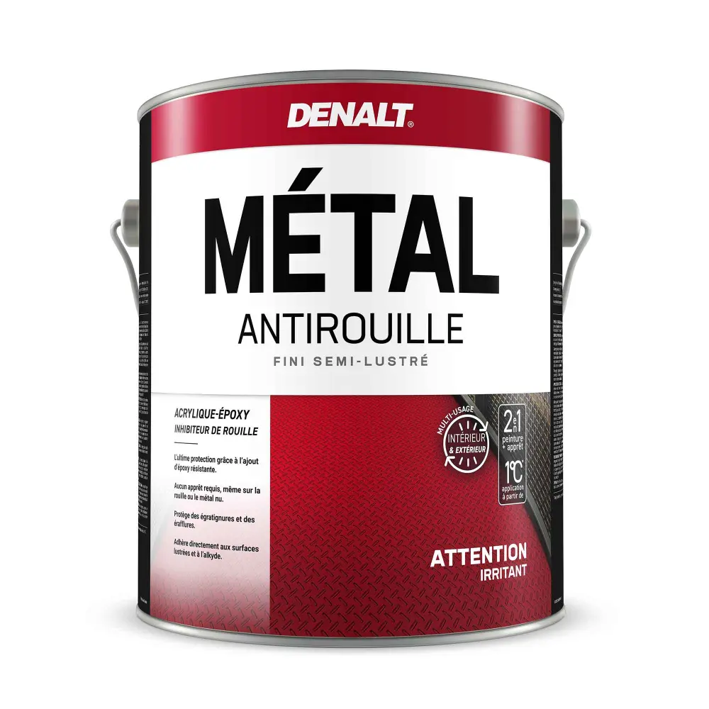 Metal Antirust Paint Semi-Gloss Natural Chalk, 927 ml