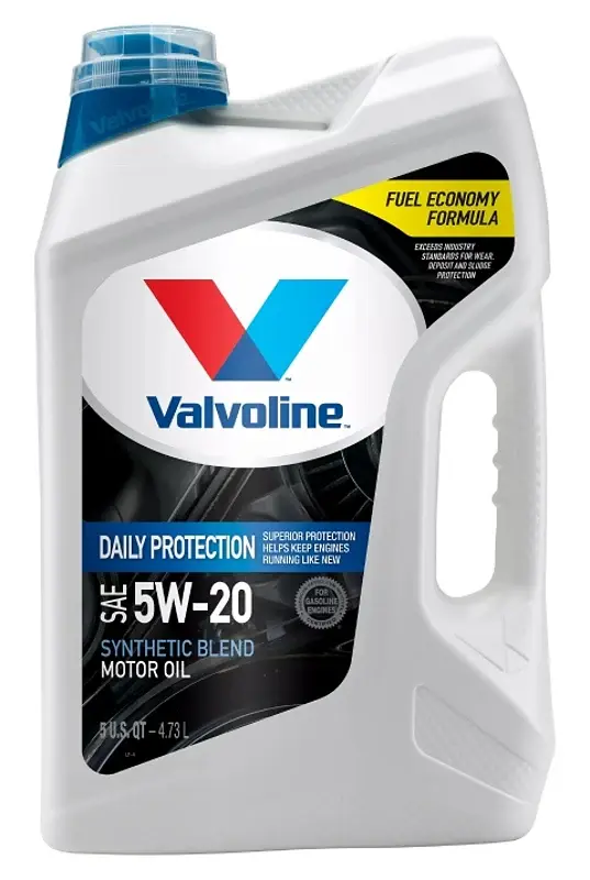 Valvoline Daily Protection 881158 Synthetic Blend Motor Oil, 5W-20, 5 qt, Jug