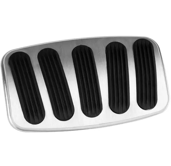 Billet Aluminium Large Brake Pedal Pad w/Rubber Grips, 1976-77 Ford Bronco