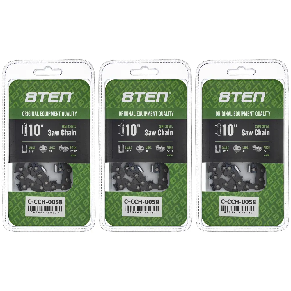 Chainsaw Chain 10 Inch .043 3/8 LP 40DL Husqvarna 90PX040G 61PMM340E H3840 36100050040 | SET THREE