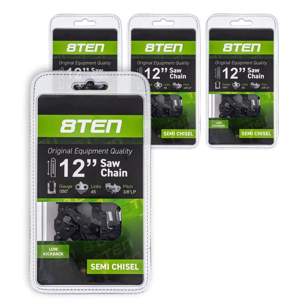 Chainsaw Chain 12 Inch .050 3/8 45DL Poulan Husqvarna Echo 91PX45CQ 585422145 576936545 | SET FOUR