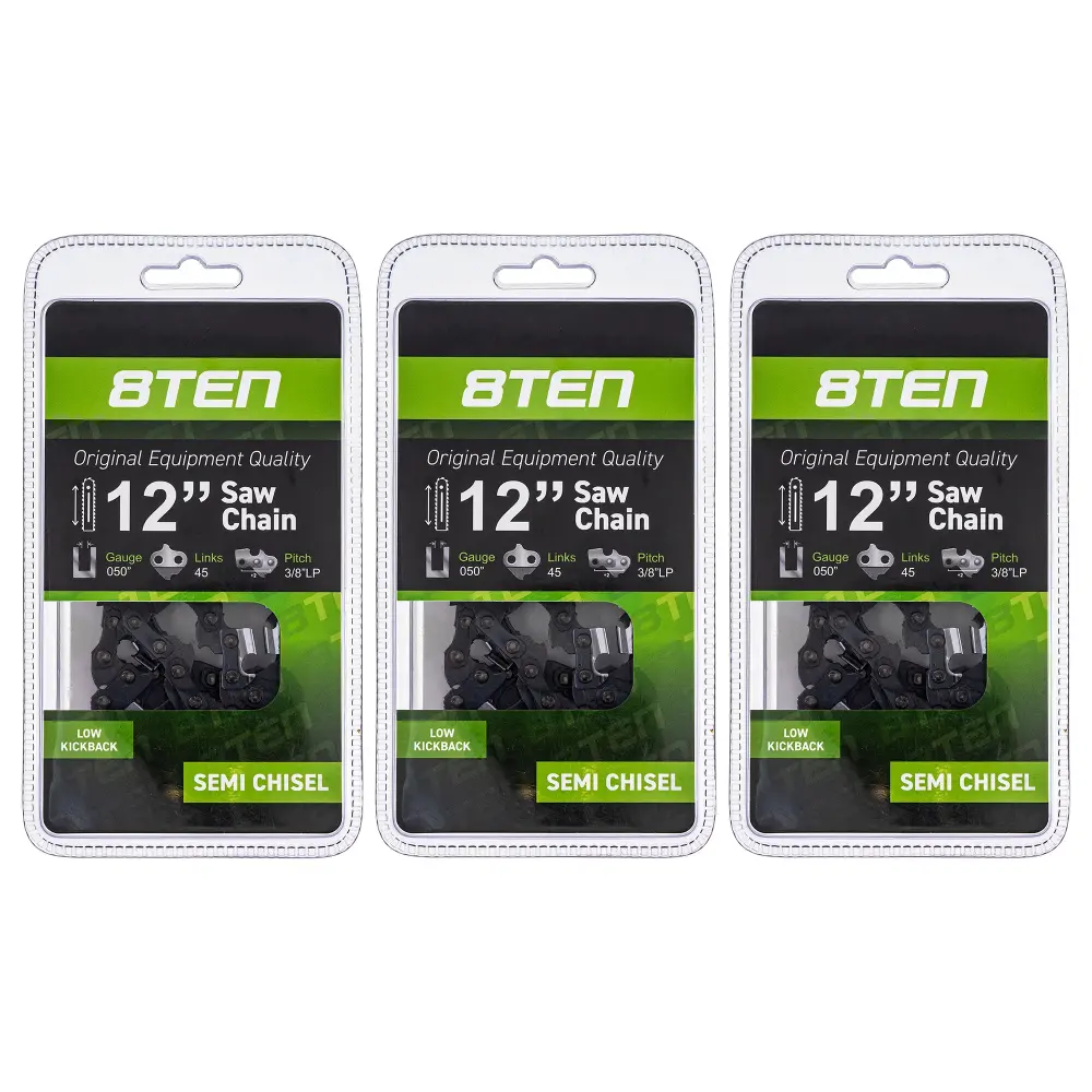 Chainsaw Chain 12 Inch .050 3/8 45DL Poulan Husqvarna Echo 91PX45CQ 585422145 576936545 | SET THREE