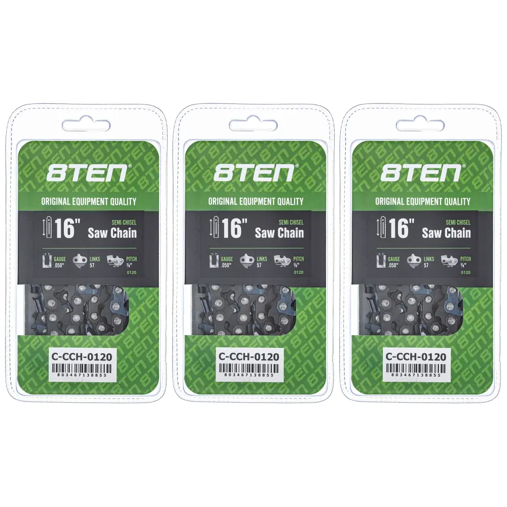 Chainsaw Chain 16 Inch .050 3/8 57DL Echo 91PX57CQ 91PXL057G 91PXL57CQ H3757 63PM357E | SET THREE