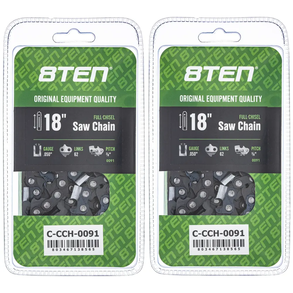 Chainsaw Chain 18 Inch .050 3/8 62DL Echo 91PX062G 91PX62CQ S62 576936562 91PXL062G 585422162 | TWIN-PACK