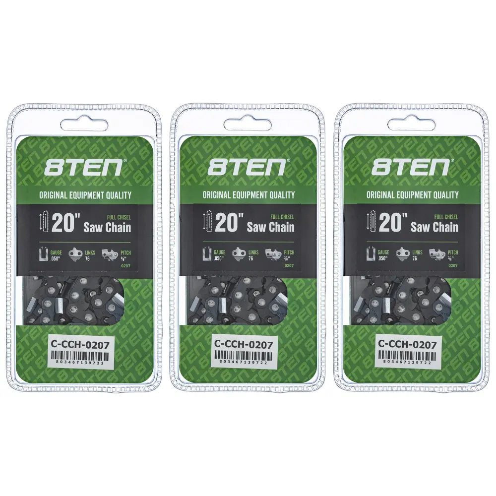 Chainsaw Chain 20 Inch .050 3/8 76DL 20LPX076G | SET THREE