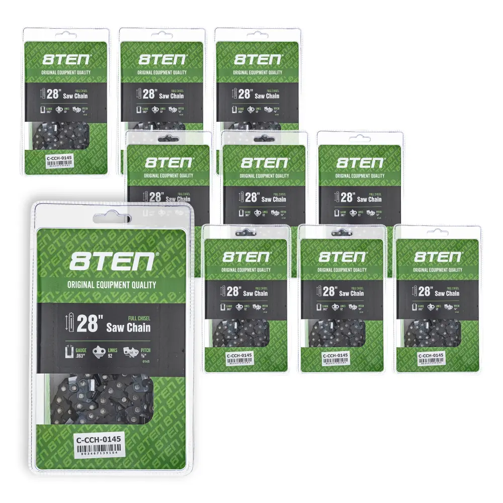 Chainsaw Chain 28 Inch .063 3/8 92DL Husqvarna Stihl McCulloch 72EXL092G 73EXL092G 72LPX092G | SET TEN