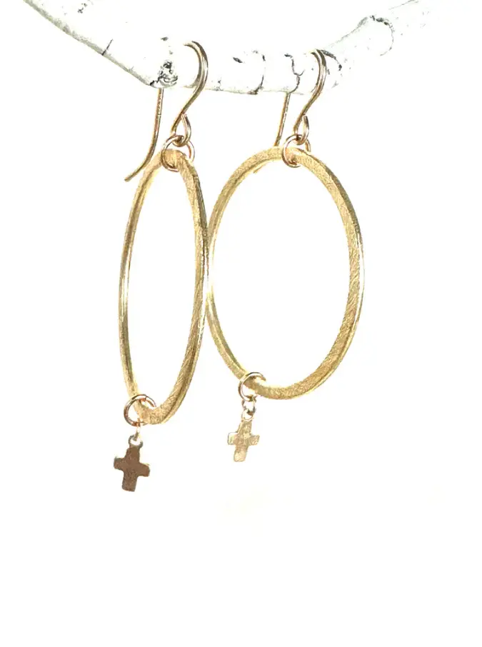 CV Designs Cross Hoops