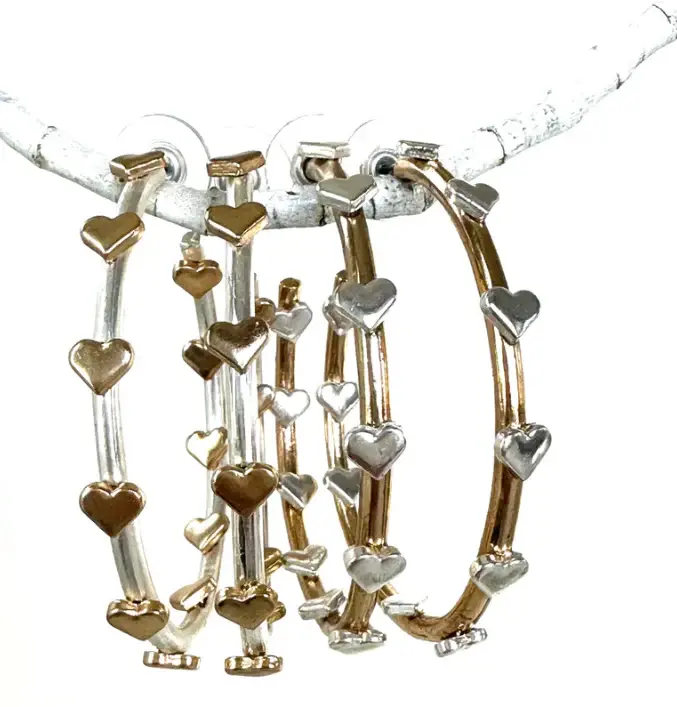 CV Designs Heart Hoops