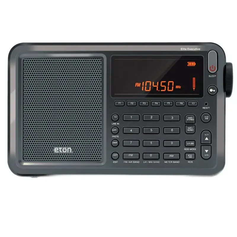 eton Elite Series NELITEEXECUTIVE Executive Mini Radio, LCD Display, Alarm, Sleep Timer, Time Backup, 700-Station
