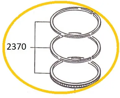 EH12-2370A JUEGO DE ANILLO PISTON 025MM MOTOR EH12-2