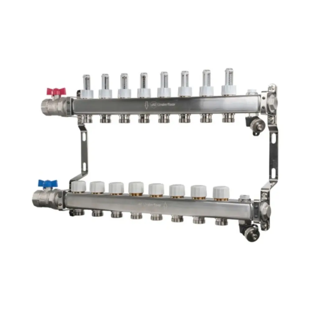 John Guest Speedfit UFH Euroconus Manifold BVAL 8 Port - JGUFHMAN8E