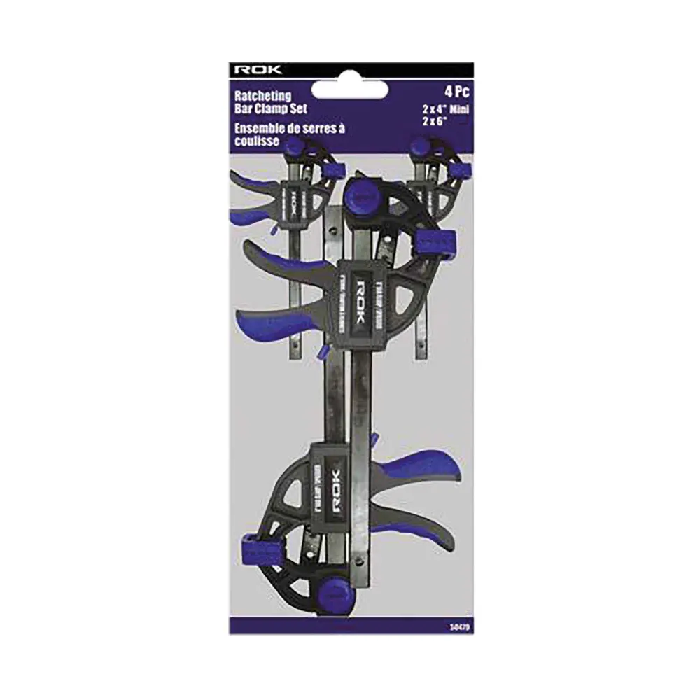 Ratcheting Bar Clamp Place, 4 Pieces