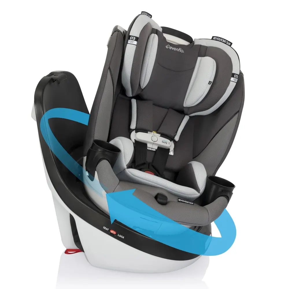 Gold Revolve360 Slim 2--1 Rotational Car Seat SensorSafe - Pearl Gray
