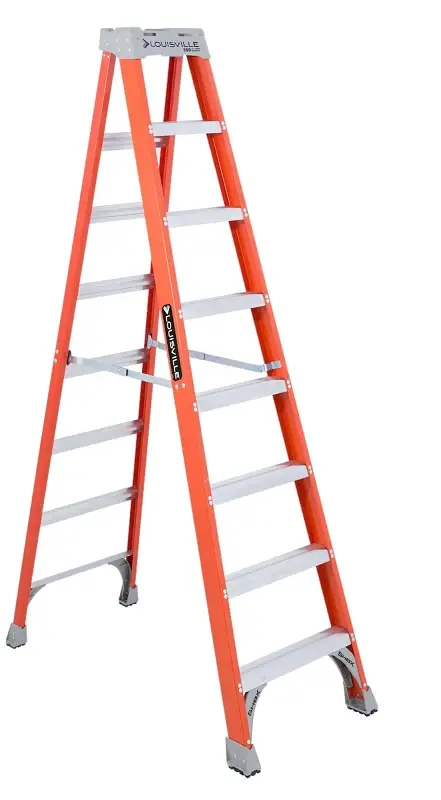 Louisville FS1508 Step Ladder, 8 ft H, Type IA Duty Rating, Grp, 300 lb, 7-Step, 147 Max Reach