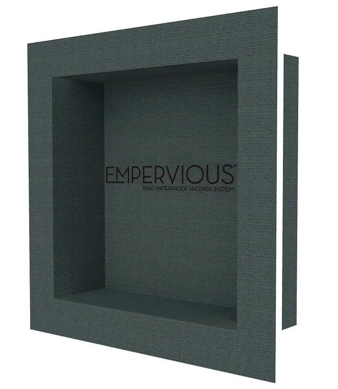 Emser Tile Empervious Series ZGBN1616F Shower Recess Niches, Fiberglass/XPS Foam, 16 W, 16 H