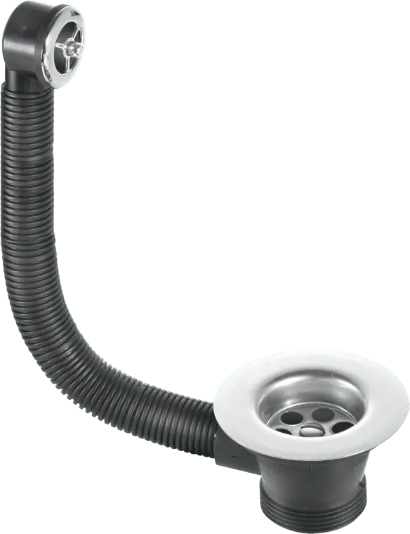 McAlpine FSW2PC Sink Combined Waste and Overflow - Chromium Plated Overflow Grid 1.5" x 85mm Flange