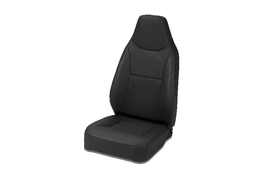 Bestop Trailmax II Standard Front Seat - All Vinyl, Ebony Crush - TJ/YJ/CJ7