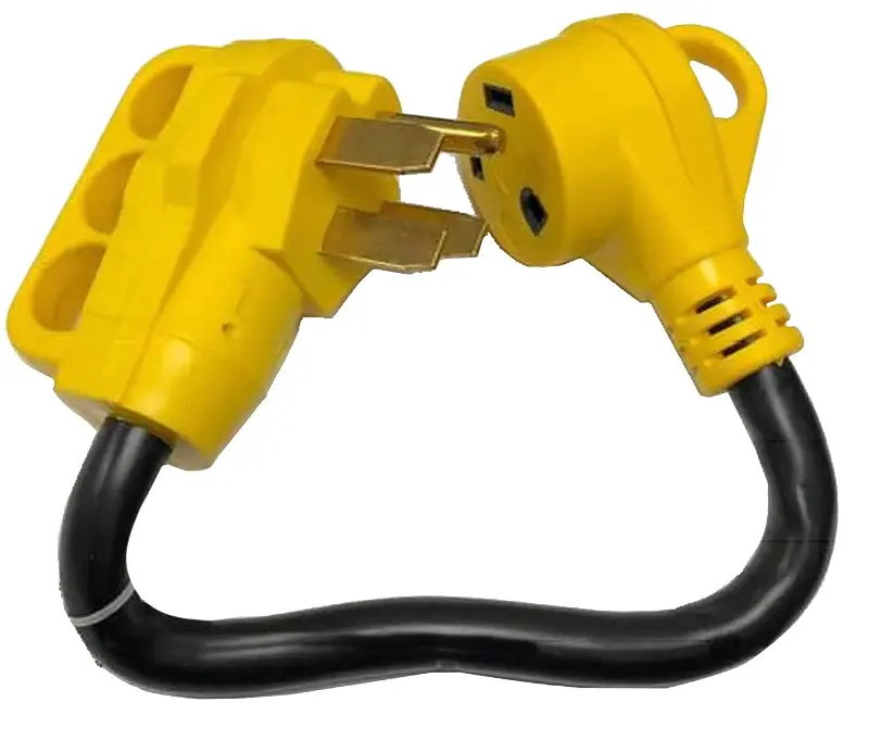 Circuit Breaker US Hardware RV-347B Adapter, 30 Female, 50 Male, 120 V, Female, Male, 10 AWG Cable