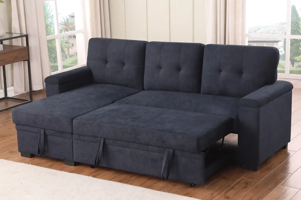 Lucca II - 84.5"W Two-sided Sleeper Sectional Sofa Storage Chaise