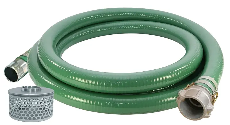 Abbott Rubber 1240-2000-20-CN-S Water Suction Hose, 2 ID, 20 ft L, Camlock Female x Male, PVC