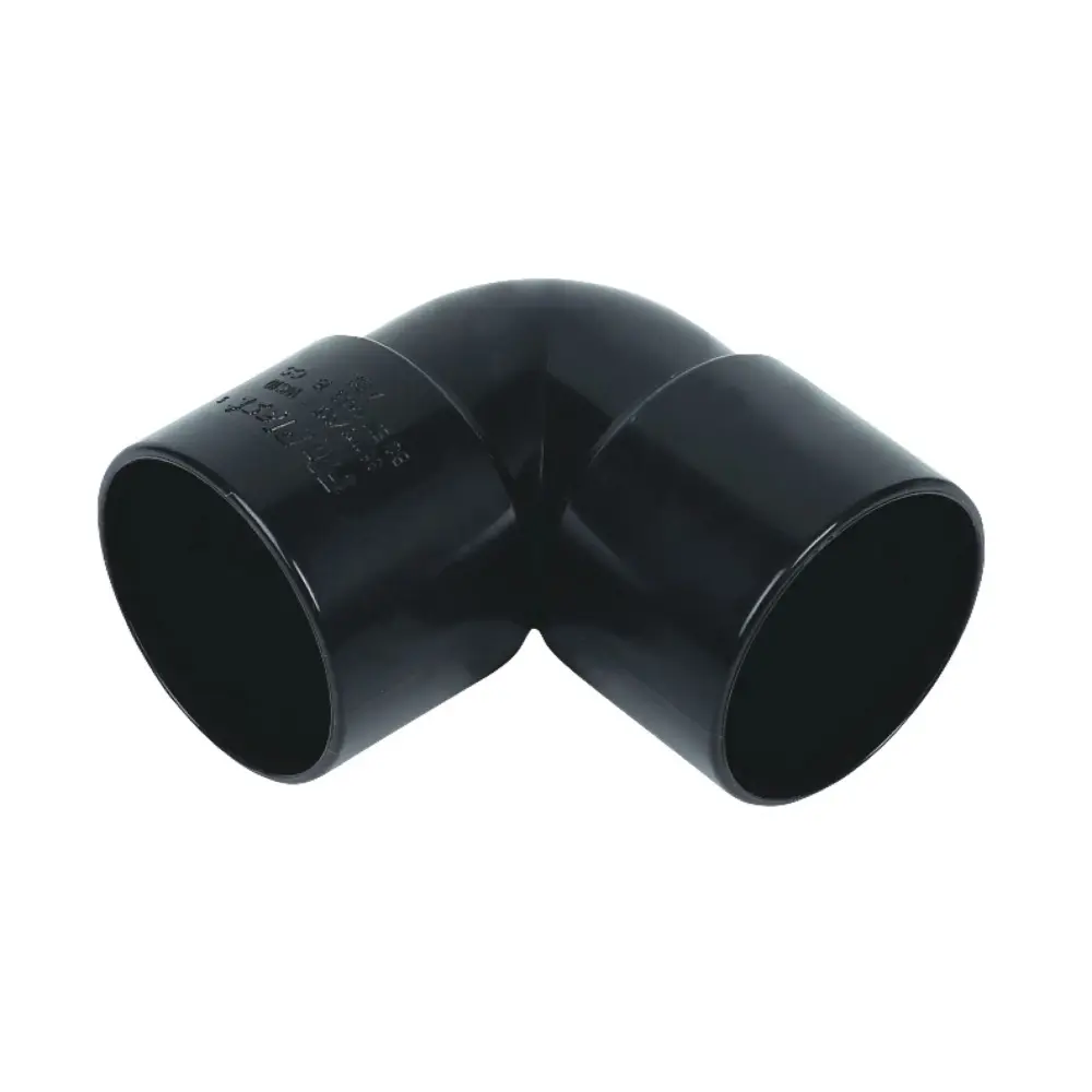 FloPlast ABS Solvent Weld 90 Degree Knuckle 50mm Onyx WS12B
