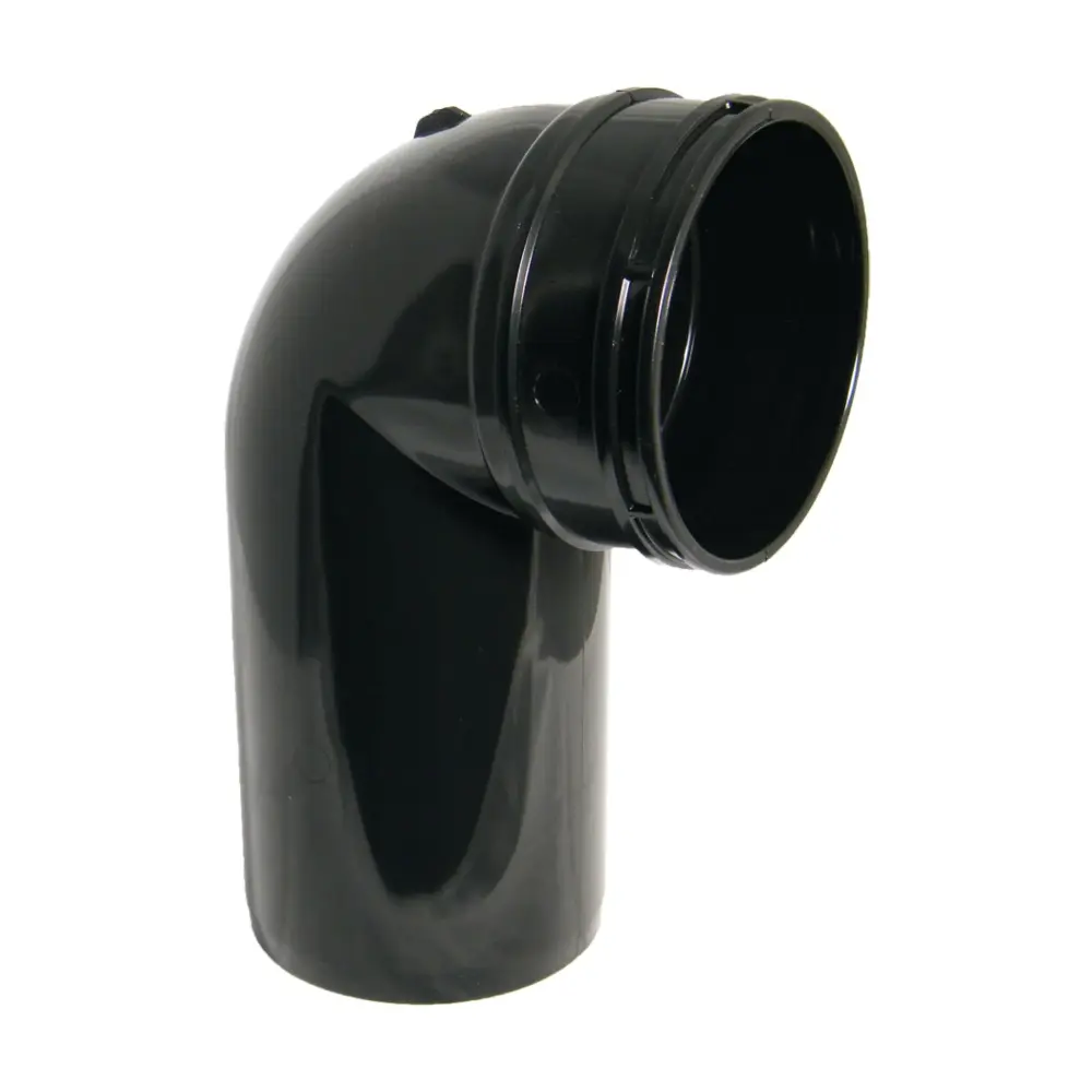 FloPlast Solvent Weld Soil 90 Degree Spigot Bend Ebony SS168