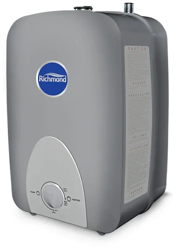 Richmond 6MT2-1 Mini-Tank Water Heater, 12 , 120 V, 1440 W, 2.5 gal Tank, Floor, Wall Mounting