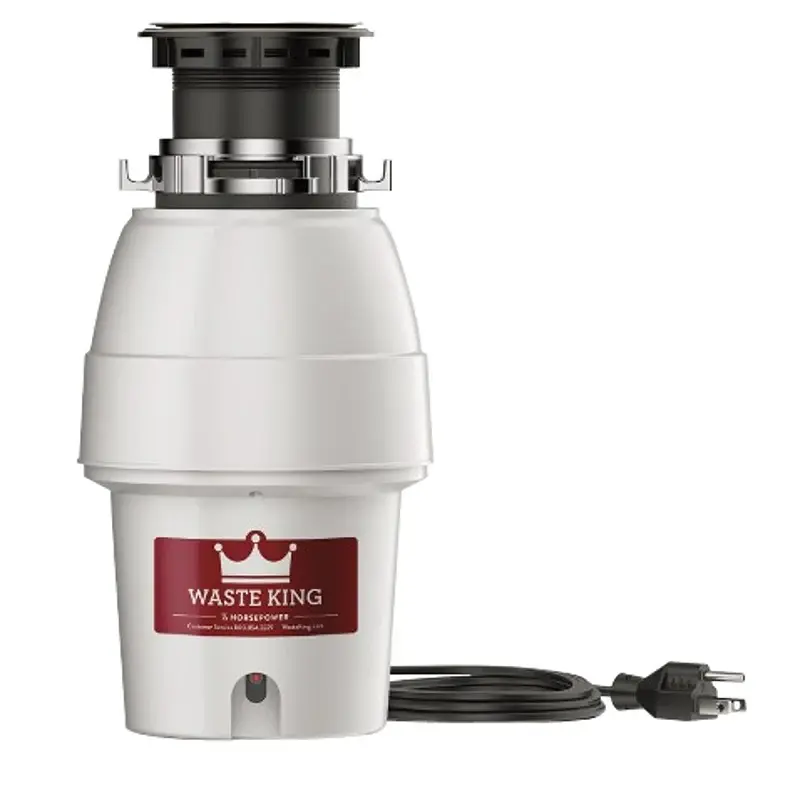 Waste King L-2600 Garbage Disposer, 1/2 hp Motor, 115 V, Stainless Alloy