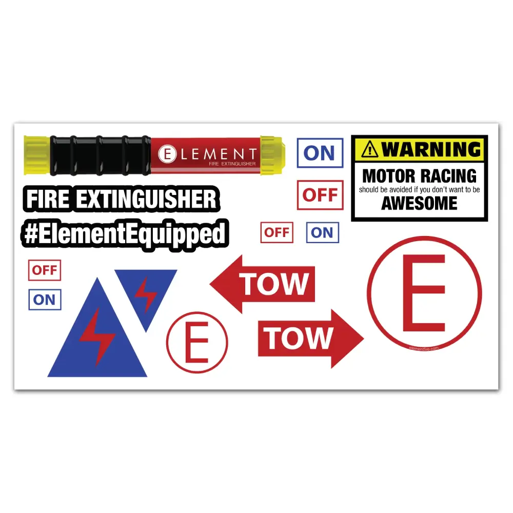 Official Track Safety Decal Sheet Reflective Safety Strips