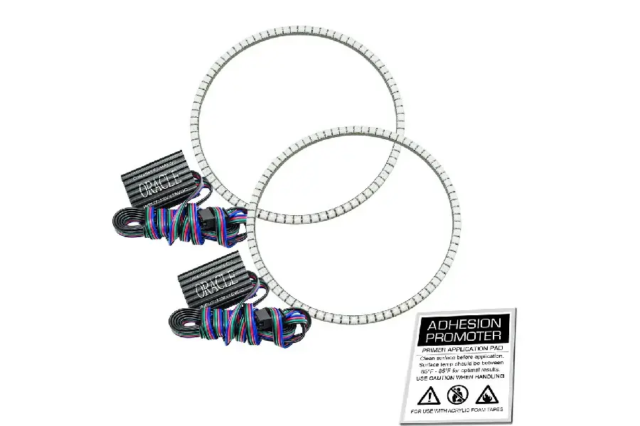 2007-17 Jeep Wrangler JK Oracle LED Surface Affix Headlight Halo Kit - ColorSHIFT w/ No Controller