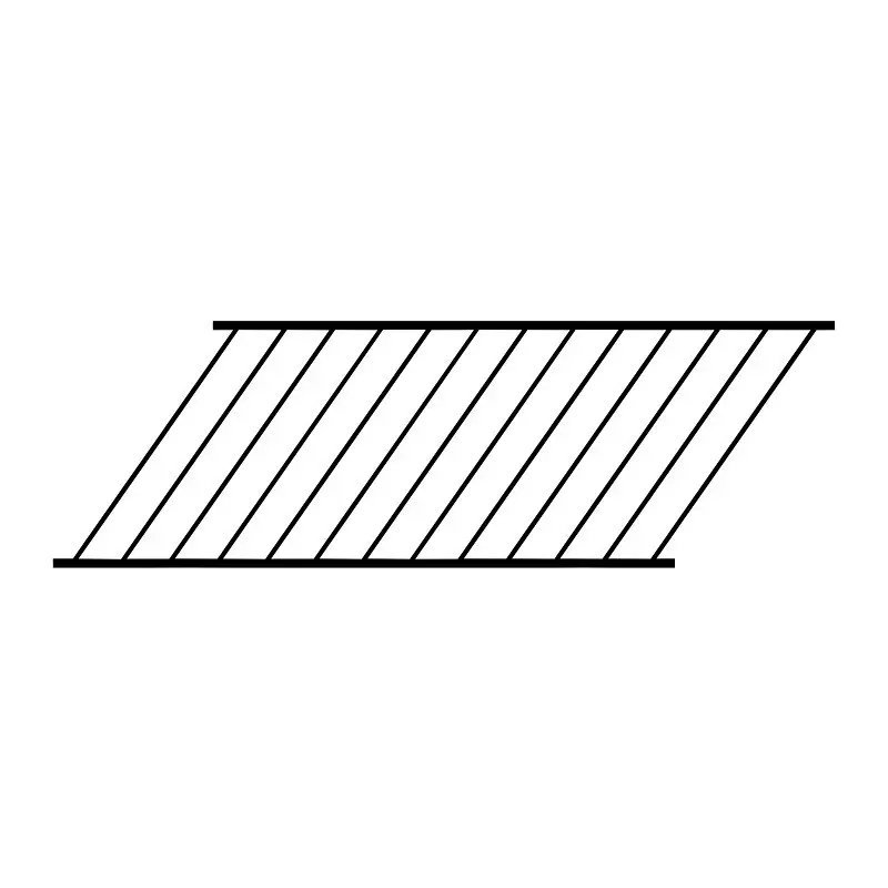 Nuvo Iron DSR3470-STB Railing Panel, 34 OAH, Reinforced Rail, Textured Black Rail, Designed 36" high finished railing / 35...