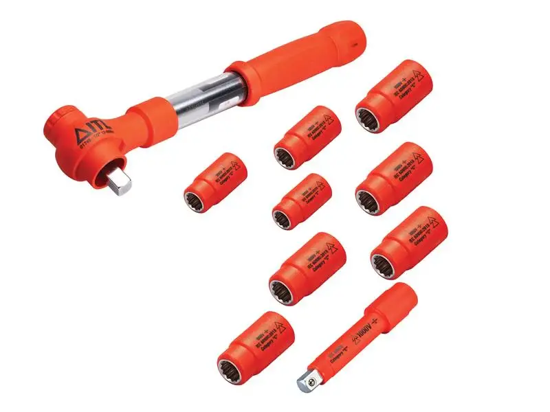 ITL Insulated Lined 1/2in Drive Imperial Torque Wrench Kit, 10 Piece