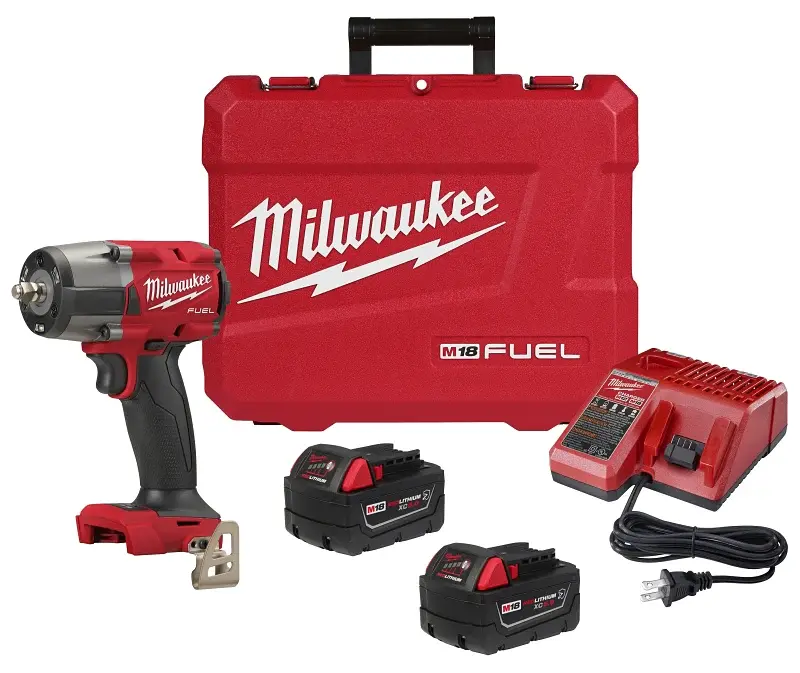 Milwaukee M18 FUEL Series 2960-22R Impact Wrench Kit, Battery Included, 18 V, 5 Ah, 3/8 Drive, Square Drive