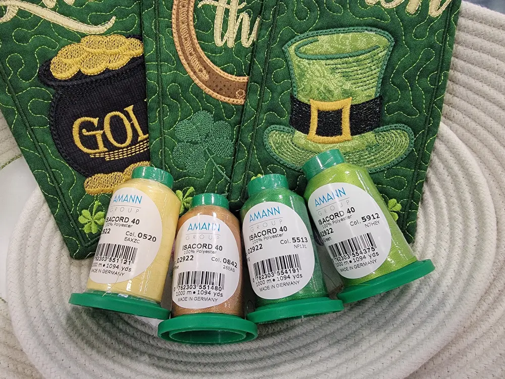 Specially Curated Luck Irish Thread Kit Janine Babich Design - 4 Isacord Compact Cones