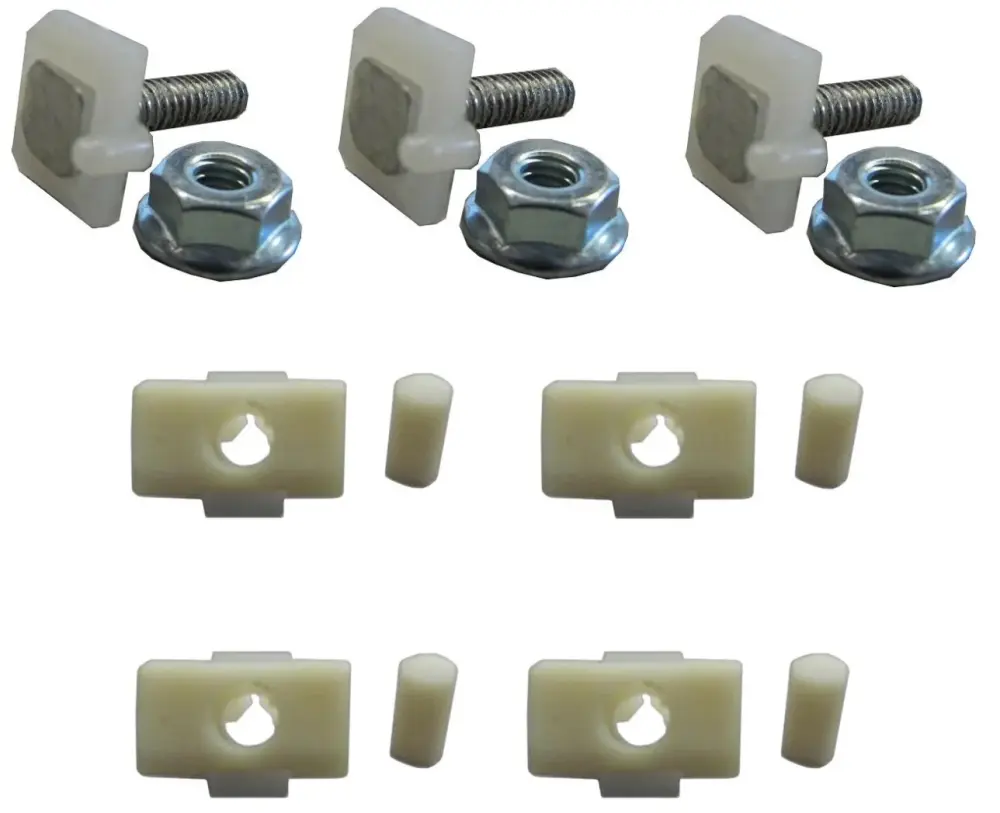 Plastic Grille Shiny metal Snap and Threaded Clip Kit, 1966-77 Ford Bronco | Portable |