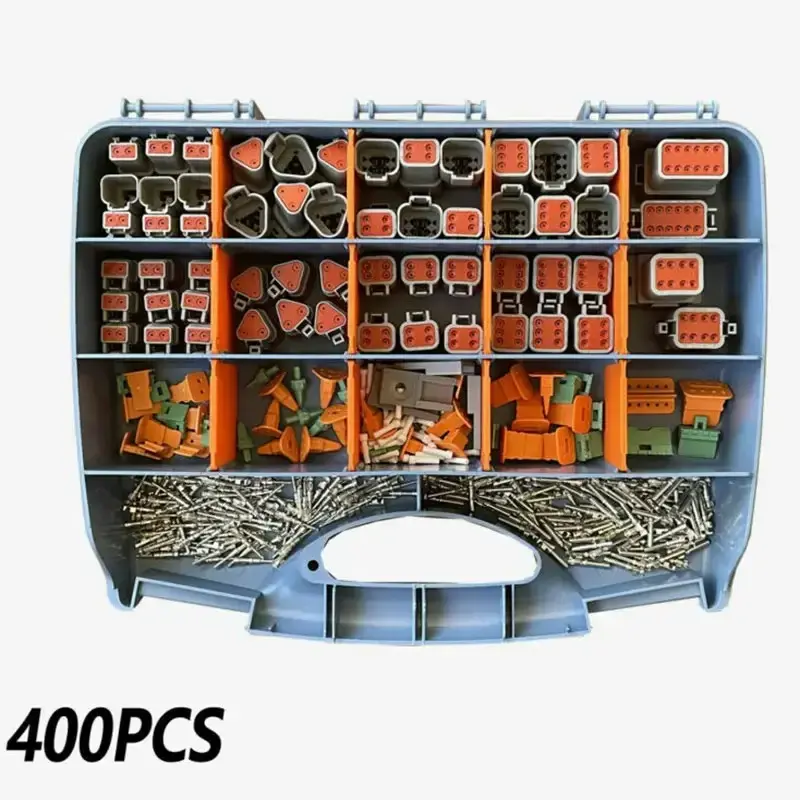 SAE 400 Pcs Deutsch DT Connector Plug Kit 14-16 AWG Stamped Contacts Kit