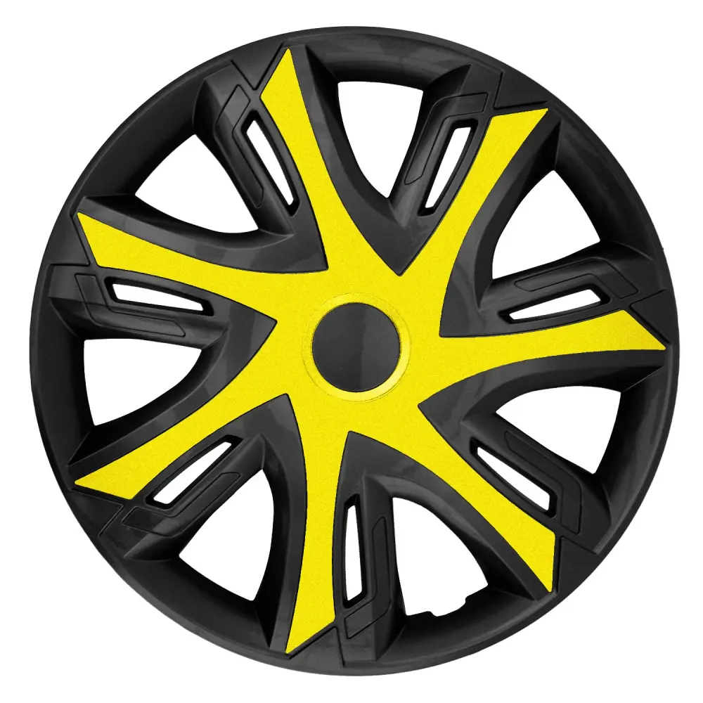 NRM N-Power Wheel Covers Steel Rims Two Color Hubcaps Place 4pcs Car Vehicle Suitable Most Brands and Rims ABS Plastic (Ye...