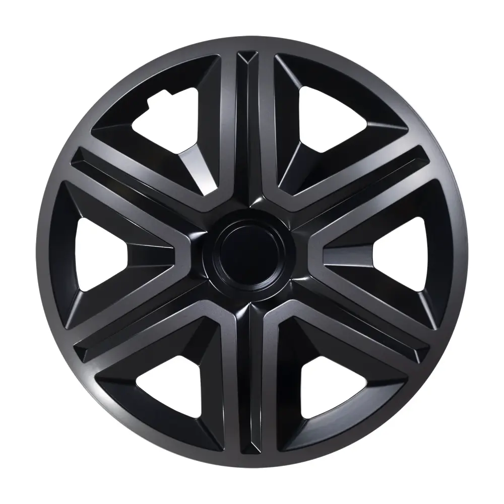 NRM 15" Wheel Covers Hubcaps Universal 4 PCS Black Graphite ABS Flexible Heavy Duty