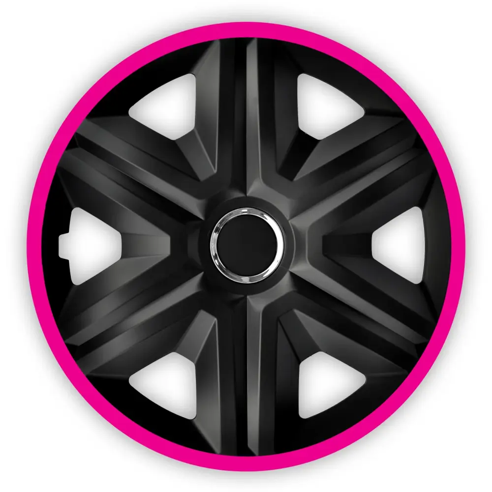 Tire Repair NRM 14" Wheel Covers Hubcaps 4 PCS Universal Car Easy Assembly Onyx Pink