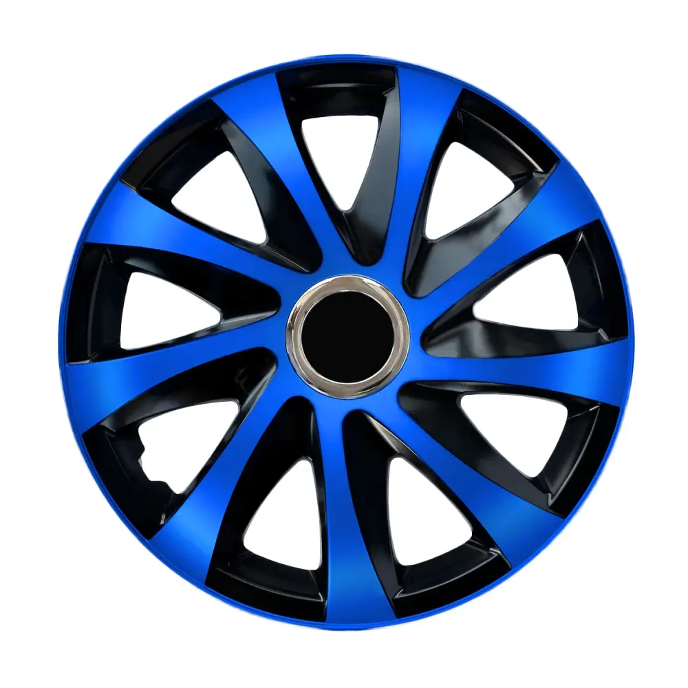 16'' Universal Wheel Covers Charcoal & Blue DRIFT EXTRA ABS Plastic Super Resistant