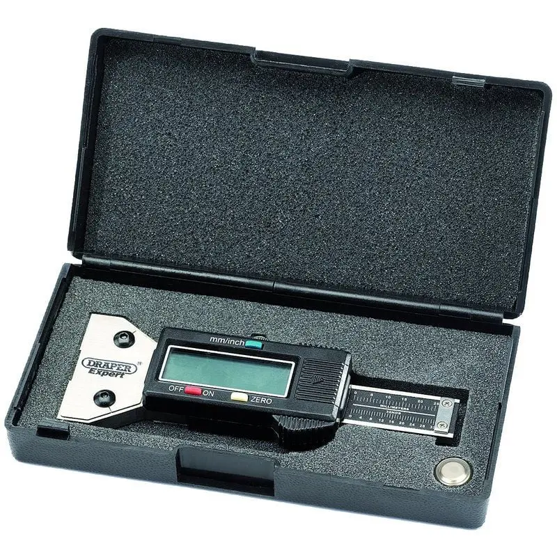 Draper TG2 Digital Tyre Tread Depth Gauge Stain-resistant Steel Body - (39591)