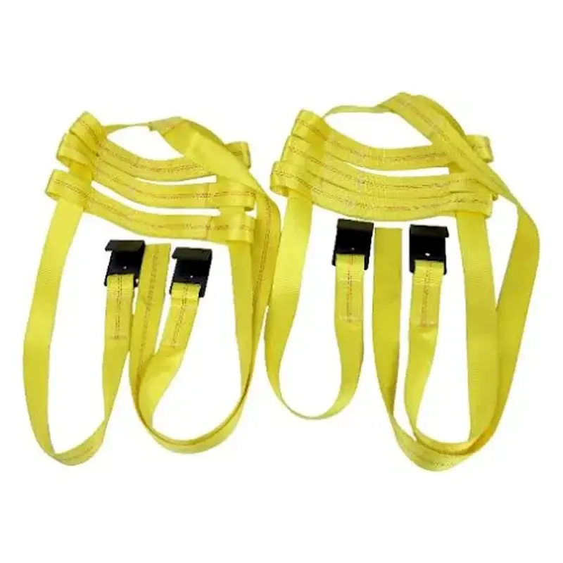 Car Tire Basket Tiedown Straps Wheel Net Set Flat Hook Sturdy Duty Tow Dolly