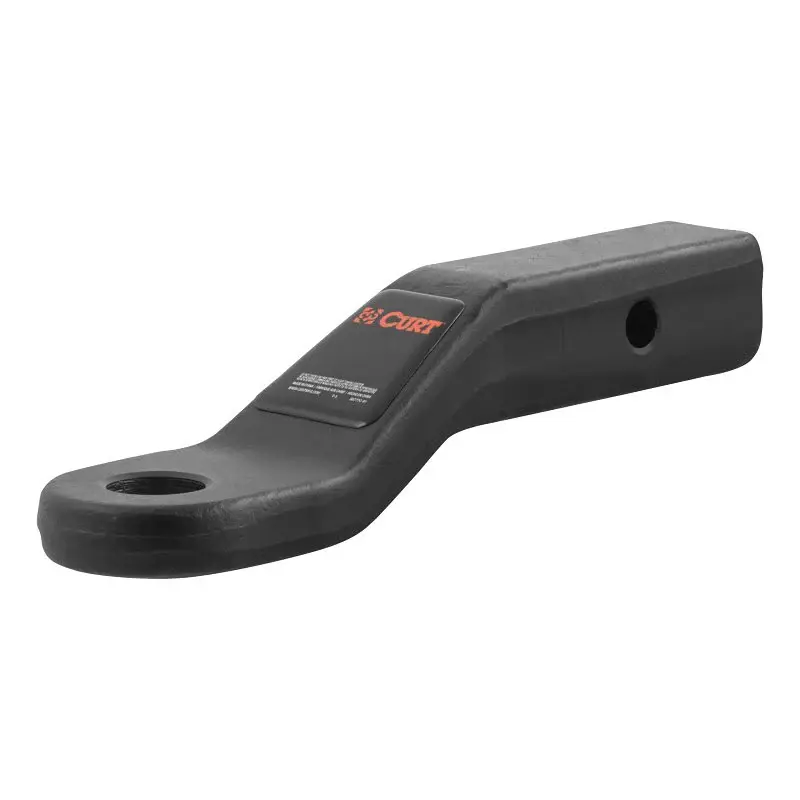 Curt 45340 Ball Install, 8-1/2 L, 2 Drop, 1 Rise, Class 5 Hitch, Steel, Carbide