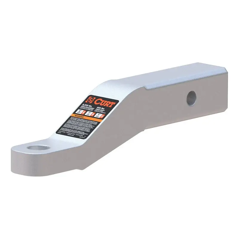 Curt 45360 Ball Attach, 8-1/2 L, 2 Drop, 1 Rise, Class 3 Hitch, 1 Dia Hitch Ball, Aluminum